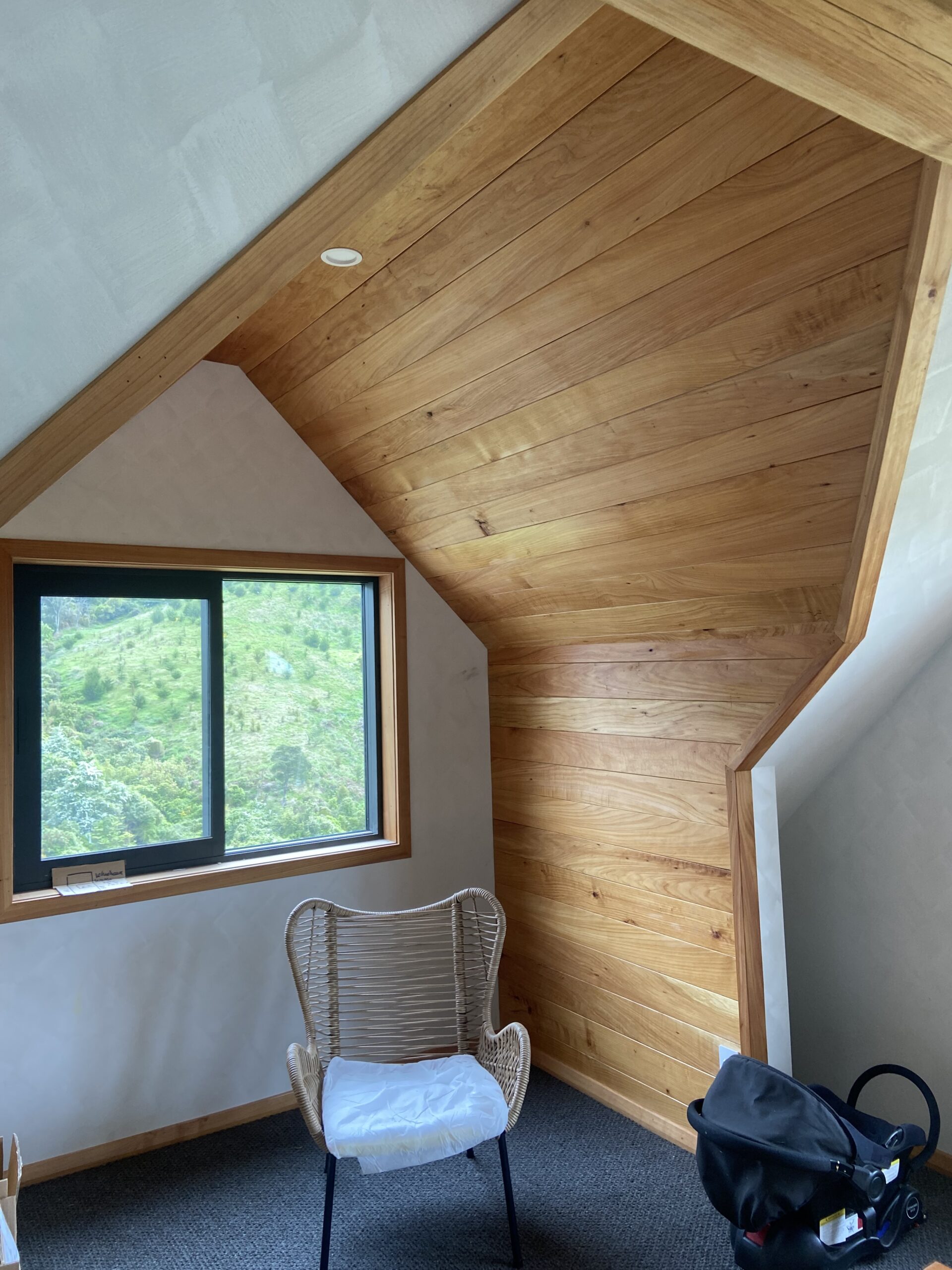 Dormer lined with Macrocarpa